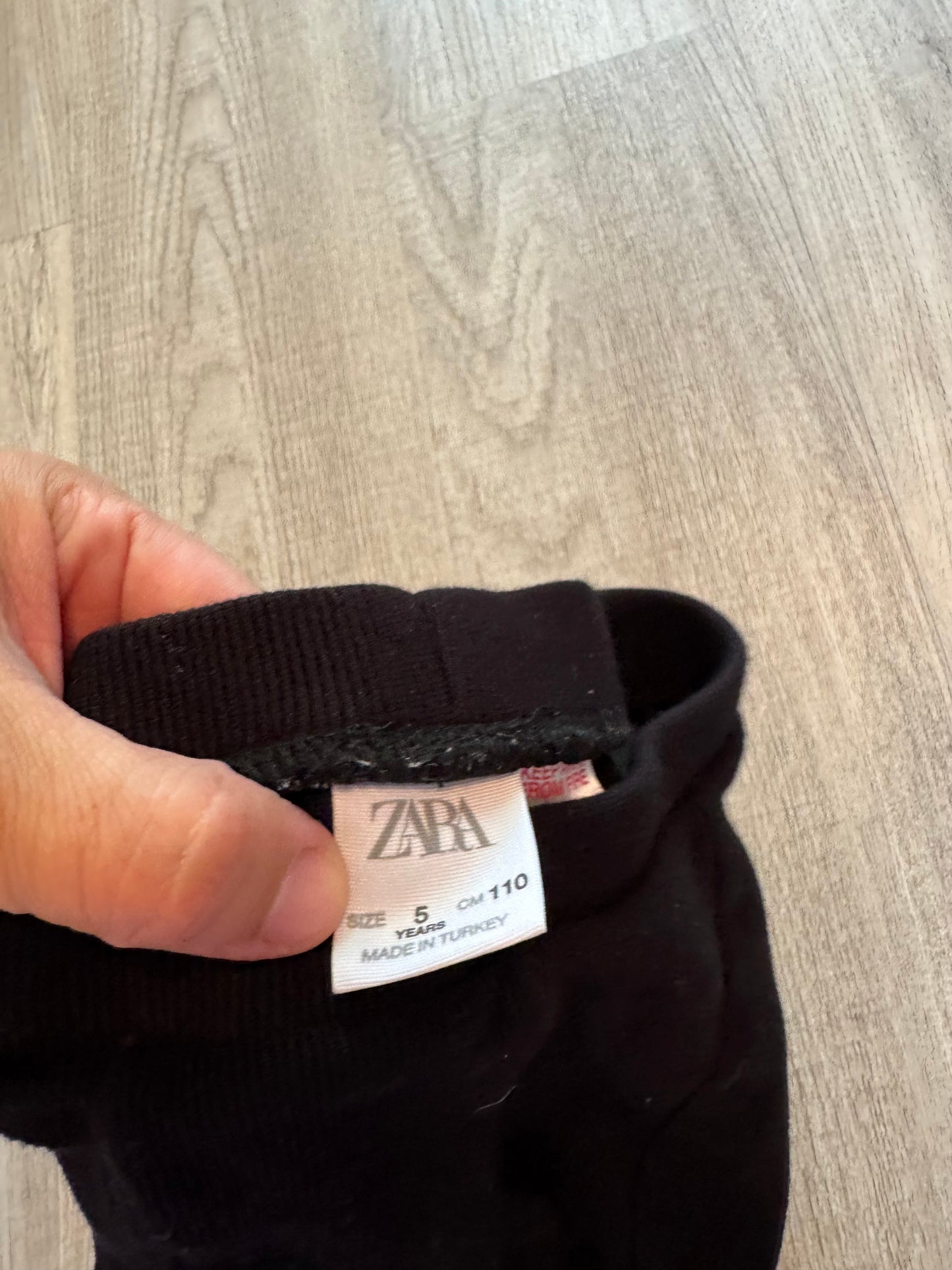 Zara Black Flare Leggings Toddler Size 5 Years