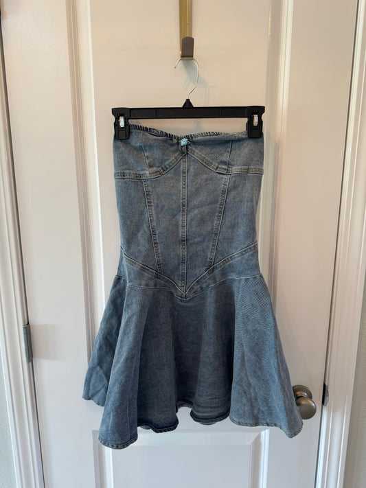 Denim Corset Mini Dress Women’s Size Small