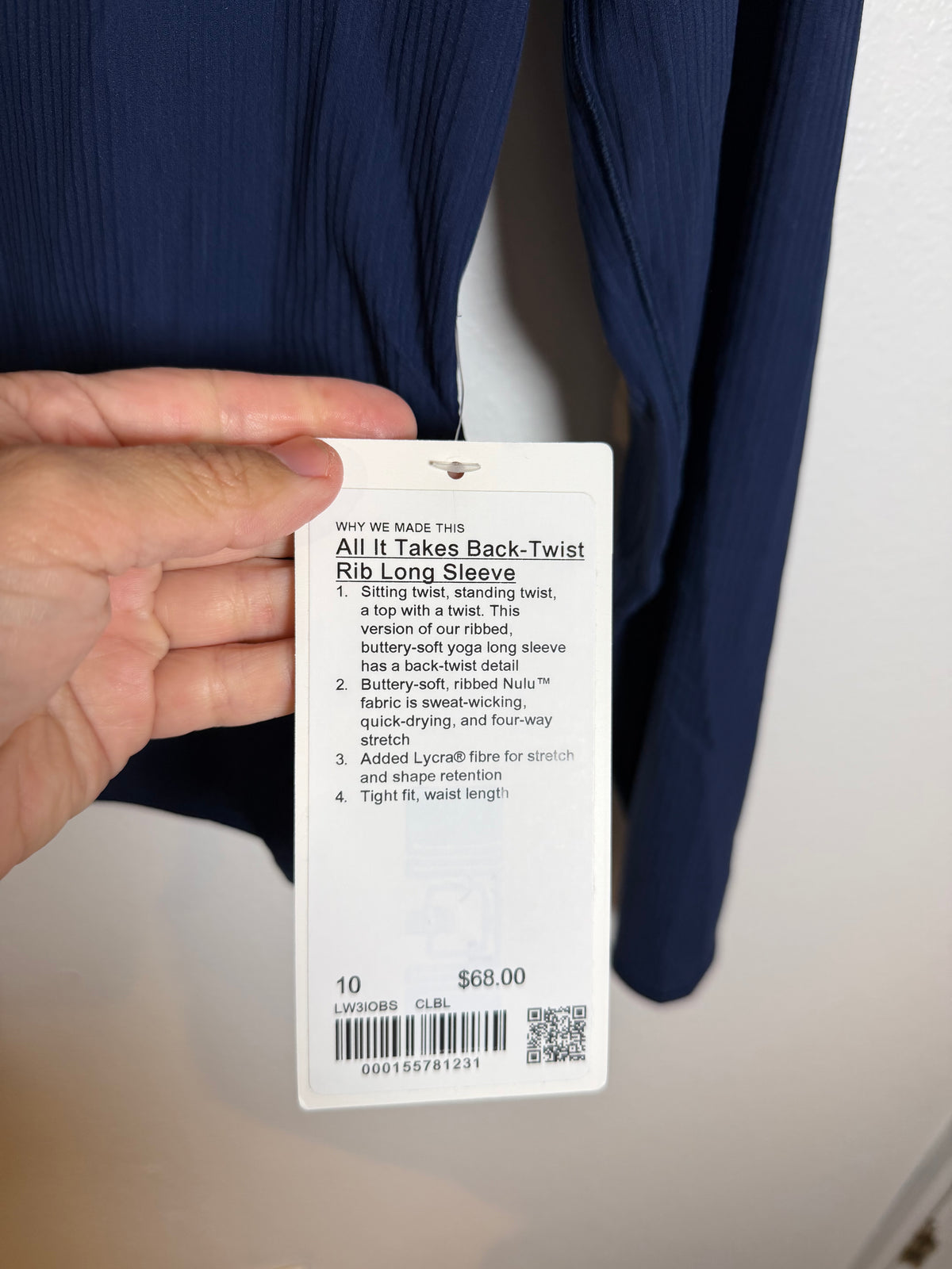 Lululemon Navy Blue Top Size 10