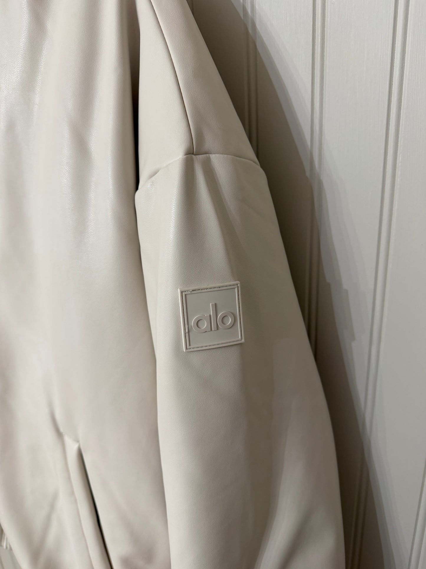 ALO Faux Leather Premier Bomber Women’s XS Bone