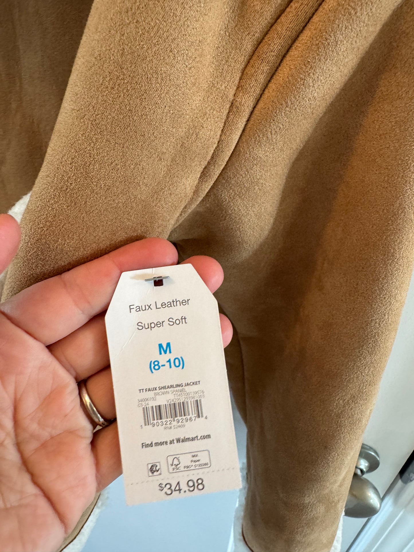 Faux Shearling Bomber Jacket Women’s Medium NWT