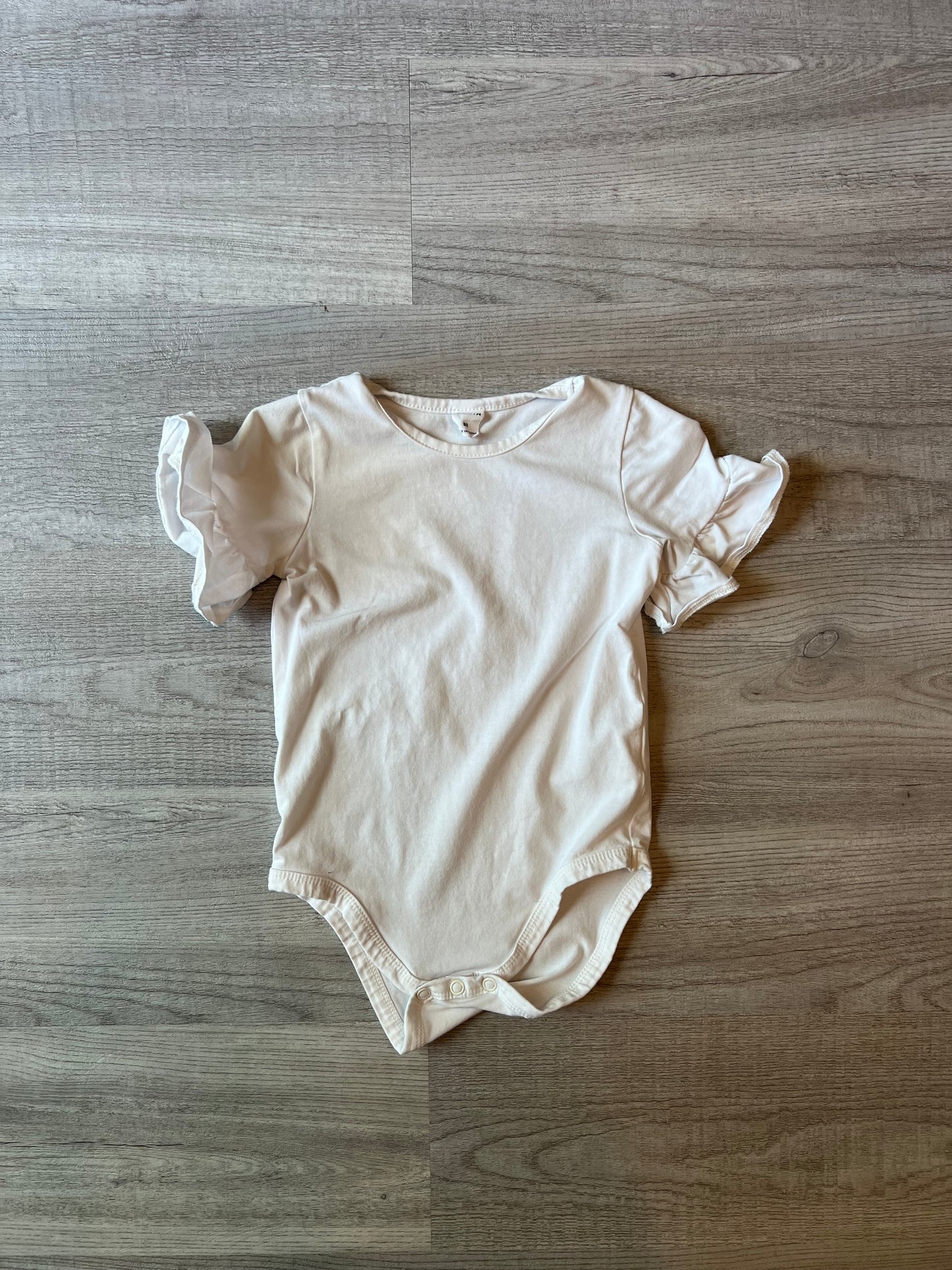 Short Sleeve Bodysuit Baby Size 18-24M White