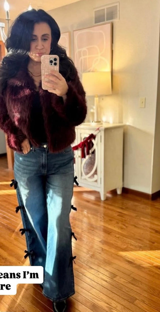 Madden NYC Wide Leg Bow Jeans Women’s Medium