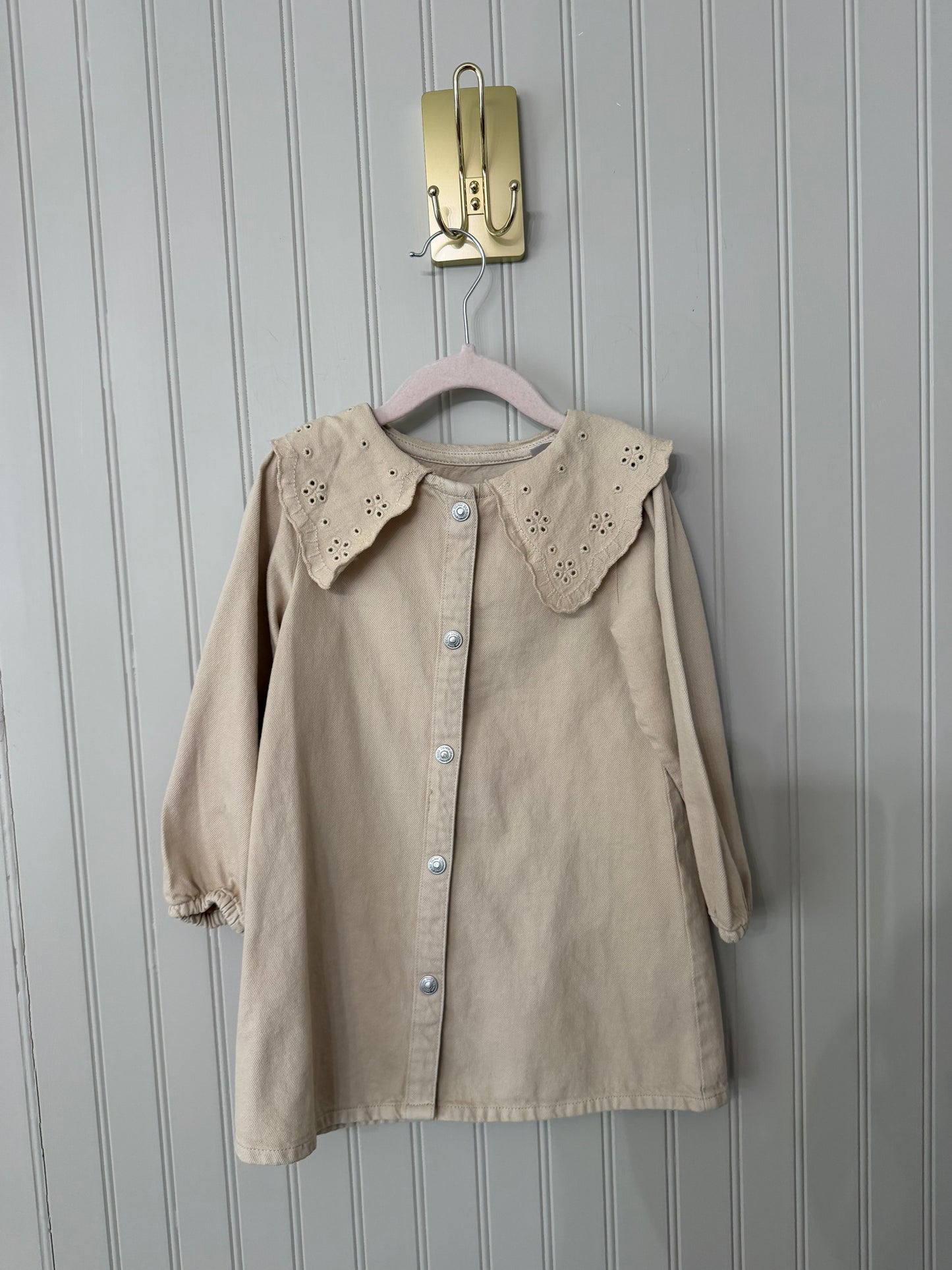 Zara Dress w Peter Pan Collar Toddler Size 3 Years