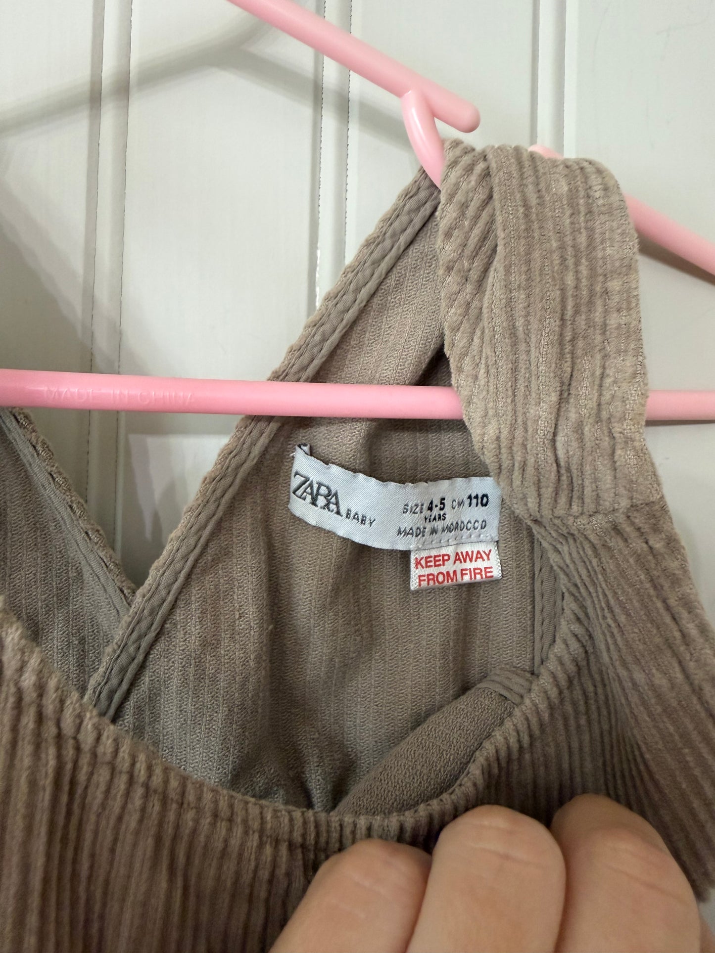 Zara Corduroy Dress Toddler Size 4-5 Years
