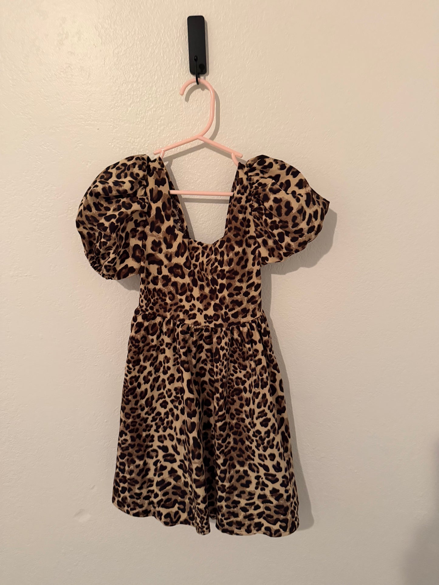 Leopard Dress w Bow Girl’s Size 5