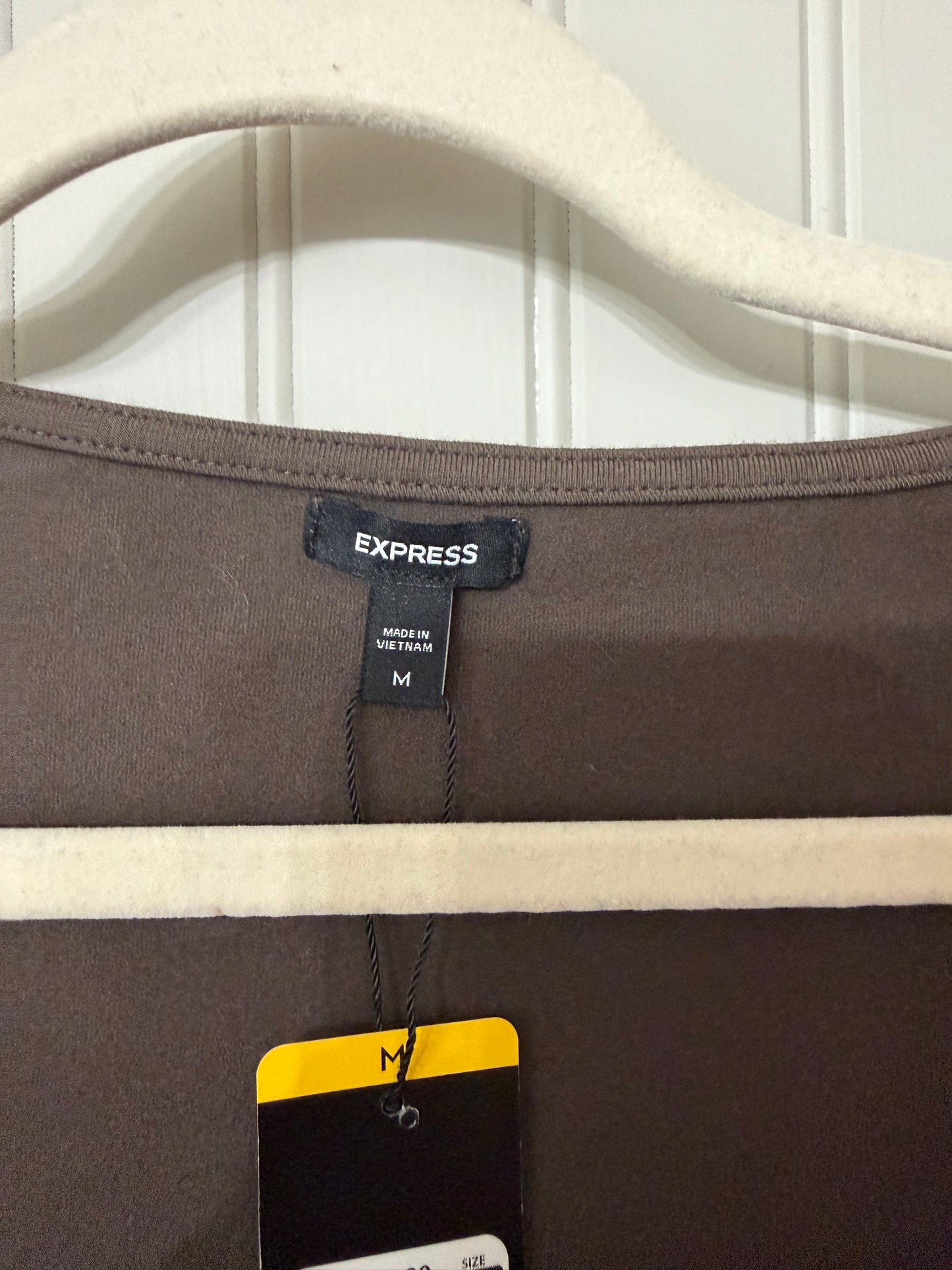 Express Square Neck Top Women’s Medium Brown NWT