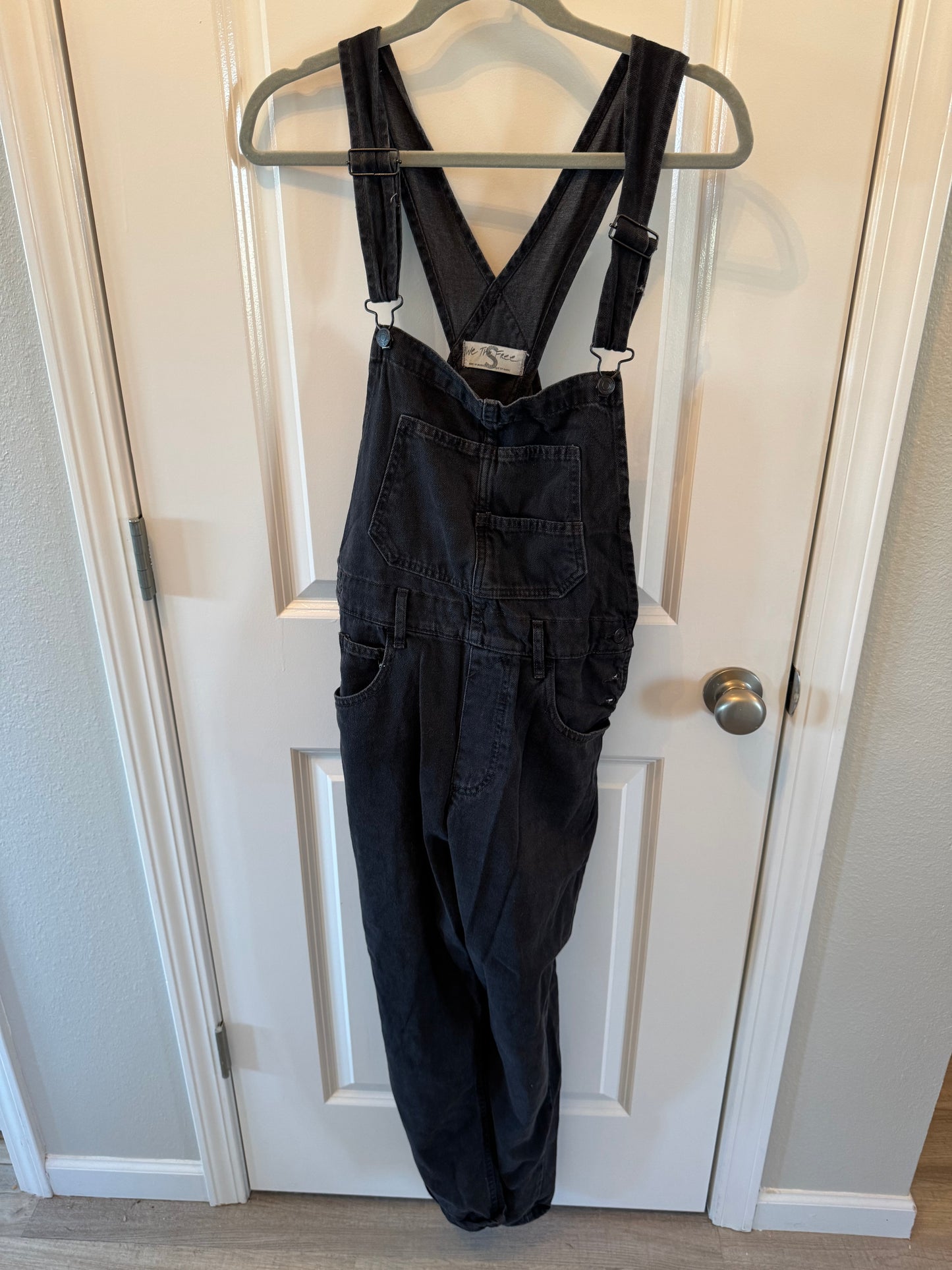 Free People We the Free Denim Overalls Women’s Small Black