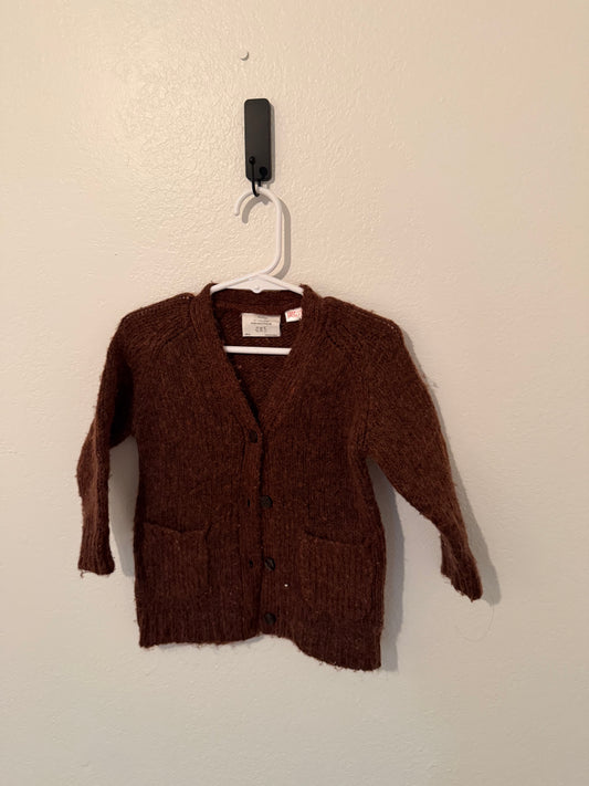 Zara Knit Cardigan Baby Size 9-12M Brown