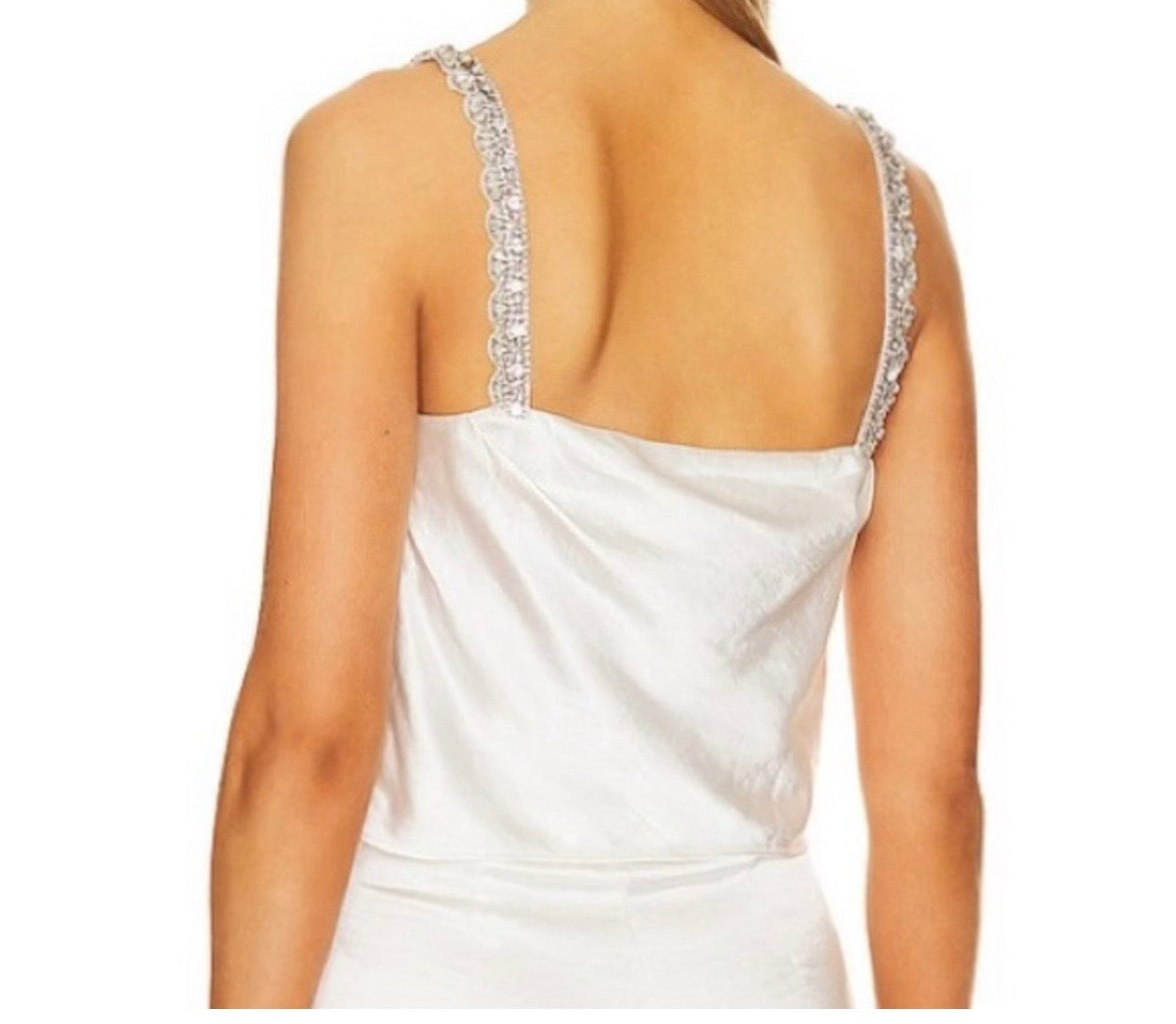 Lovers + Friends Tasha Satin Top Women’s XS White