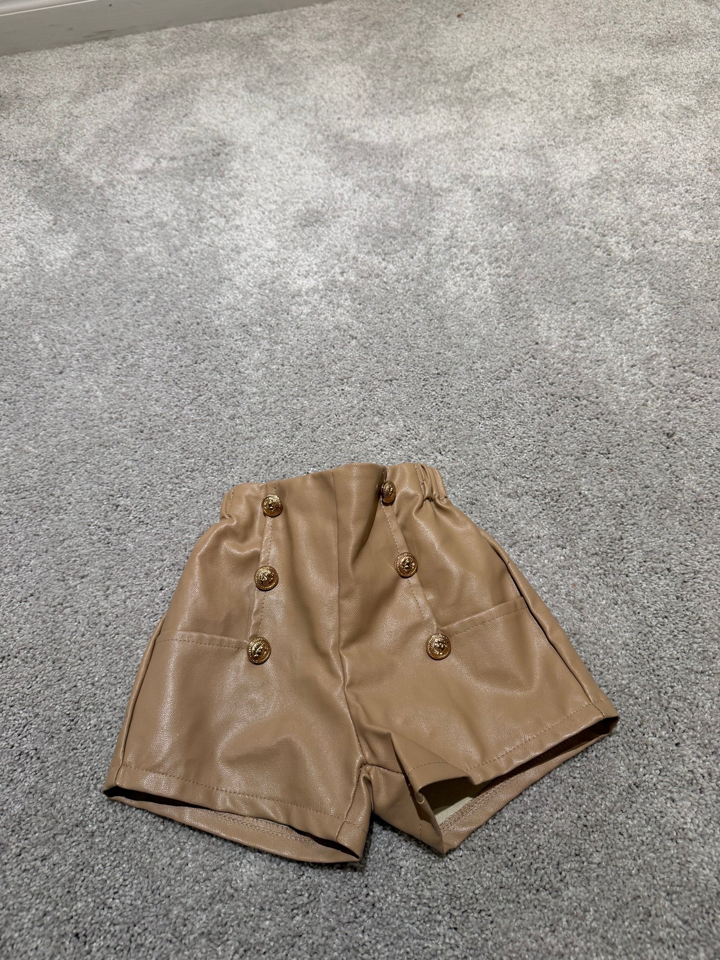 Faux Leather Shorts Toddler Size 2-3 Years