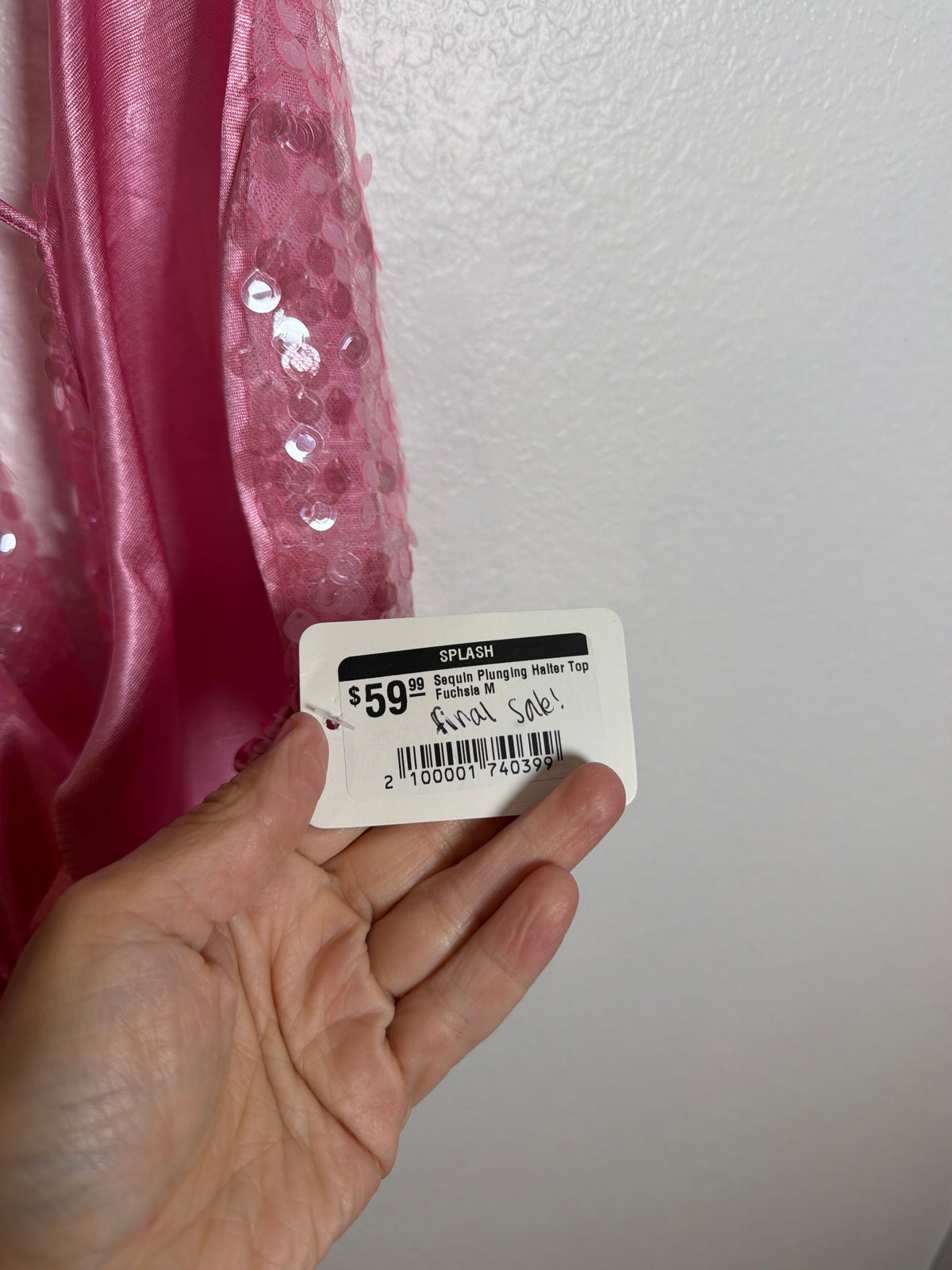 Pink Sequin Tank Size Medium