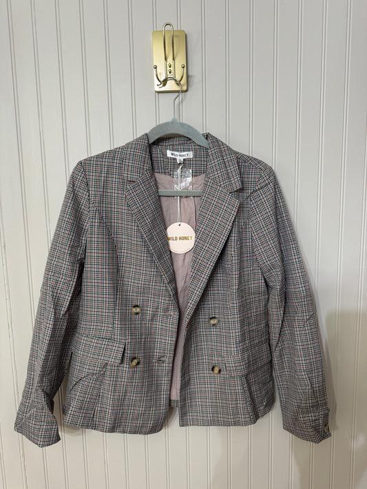 Wild Honey Plaid Blazer Women’s Small NWT