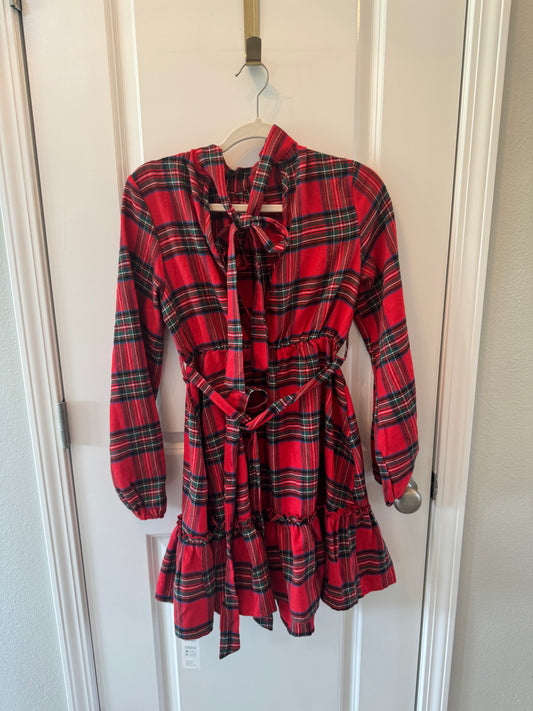 Plaid Flannel Dress Women’s XS Red