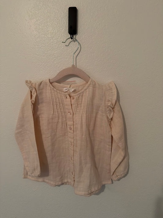 Ruffle Sleeve Top Toddler Size 2 Years NWT