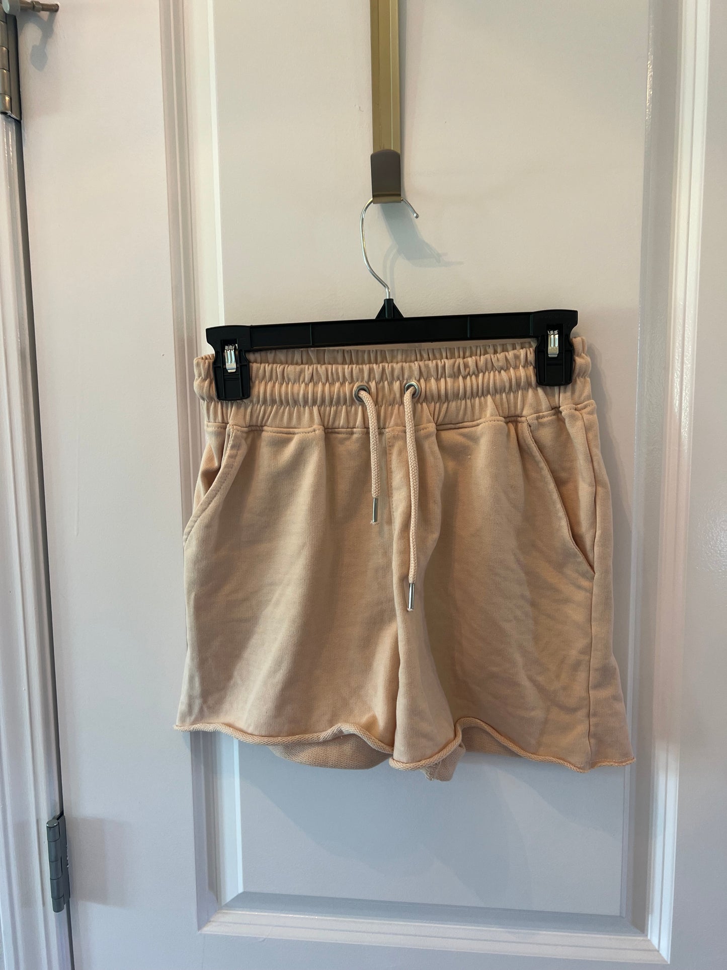 Missguided Cotton Drawstring Shorts w Side Slit Women’s Size 4 Tan