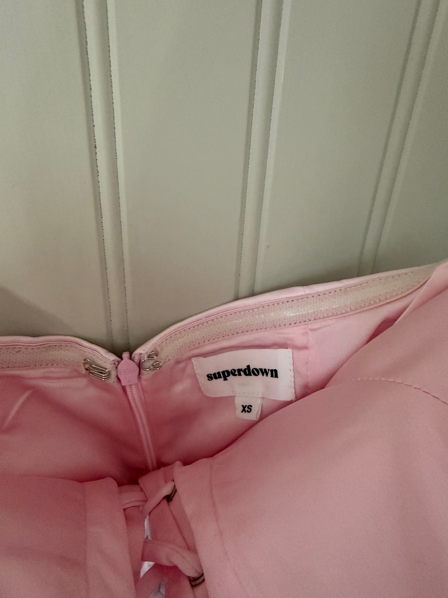 Superdown Ebony Corset Mini Dress Women’s XS Baby Pink