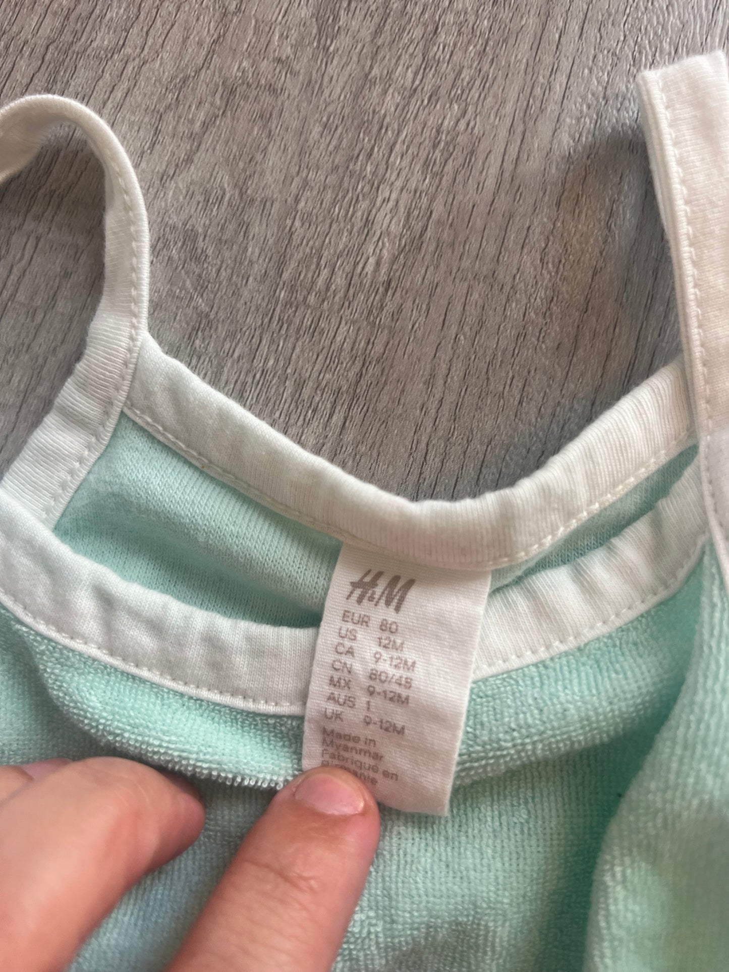 H&M Romper Baby Girl Size 12M Mint