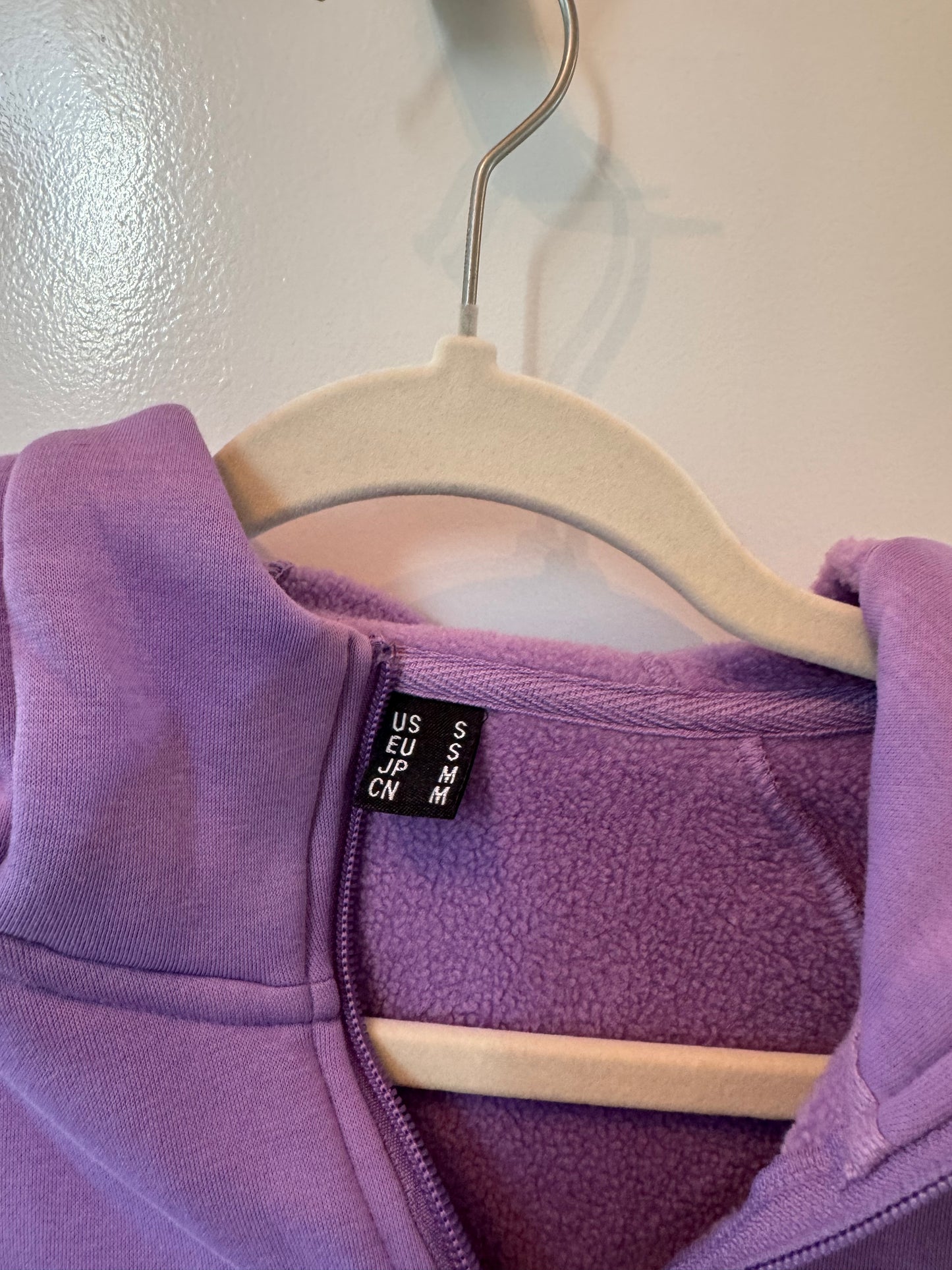 Half Zip Hoodie Women’s Small Purple