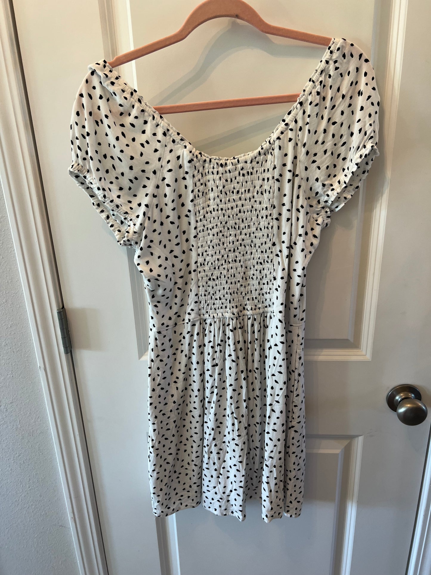 Abercrombie & Fitch Polka Dot Summer Dress Women's Size Large White