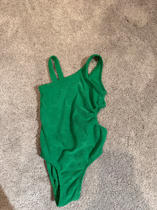 Old Navy Flower Texture Swimsuit Toddler Size 4T Green
