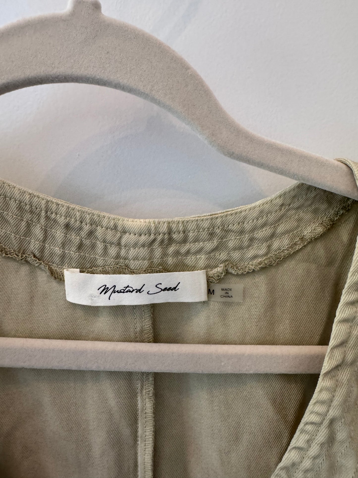 Mustard Seed Oversized Denim V-Neck Top Women’s Medium