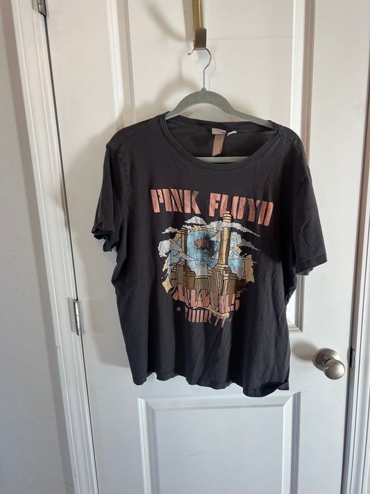 H&M Pink Floyd Graphic Band Tee Women’s Size XL 16-18 Black