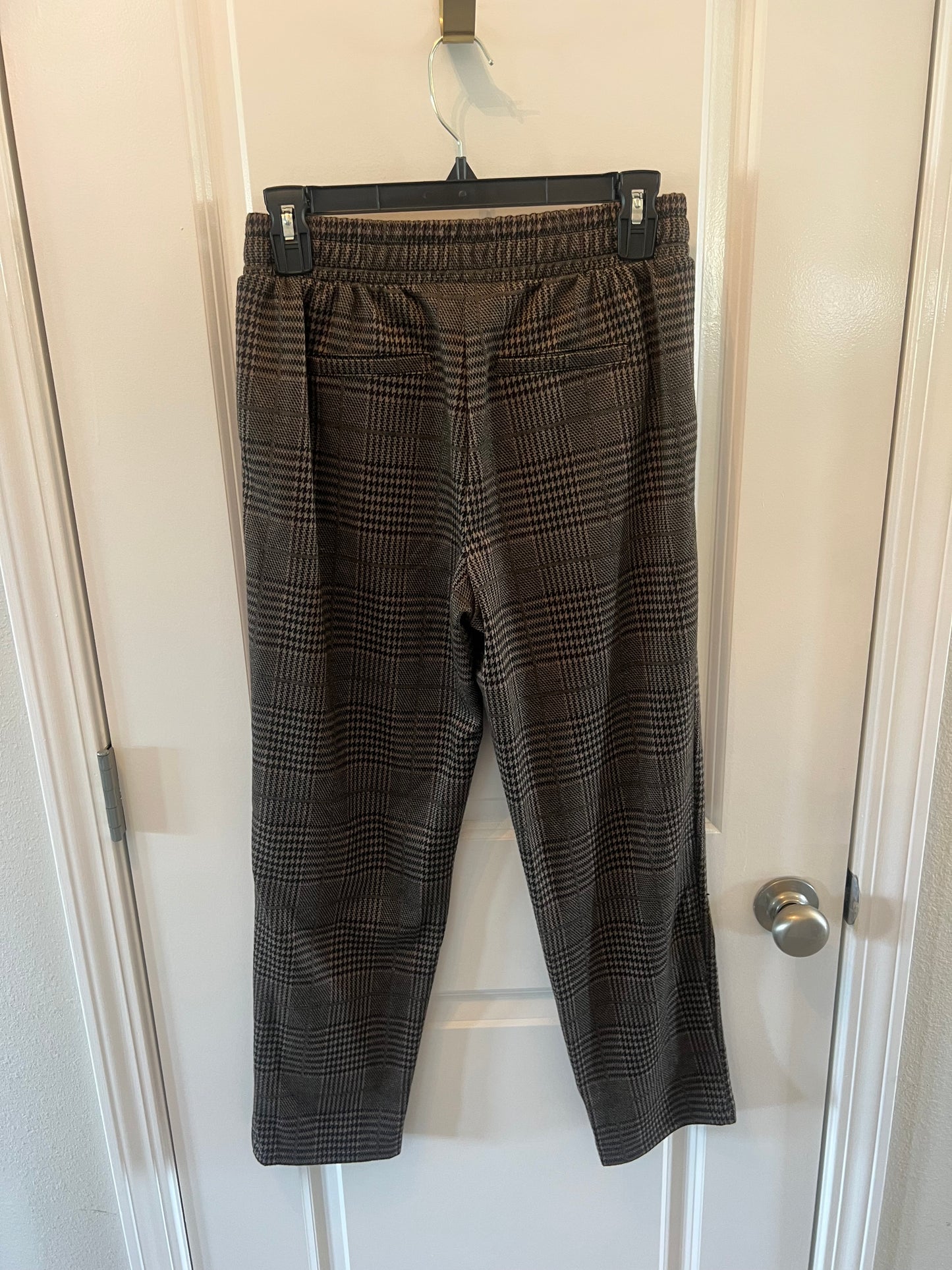 A New Day Drawstring Houndstooth Pants Women’s Size XS Gray