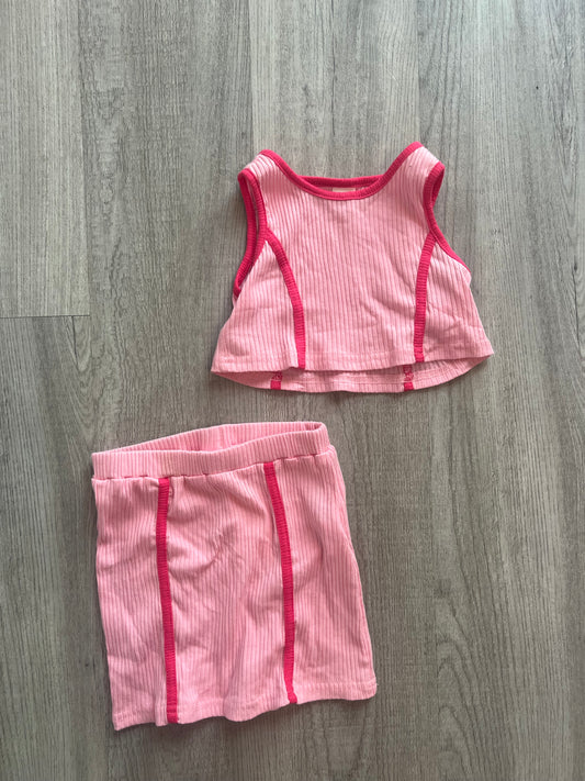 Ribbed Matching Set Toddler Girl Size 2-3 Years Pink