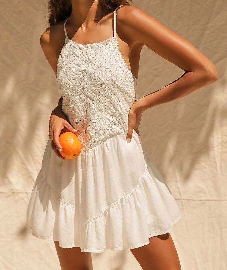 Lulu’s Imagination Eyelet Lace Mini Dress Women’s XS NWT