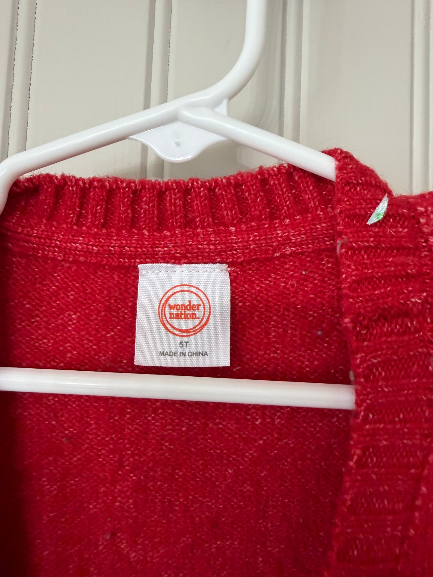 Wonder Nation Bow Knit Sweater Toddler Size 5T