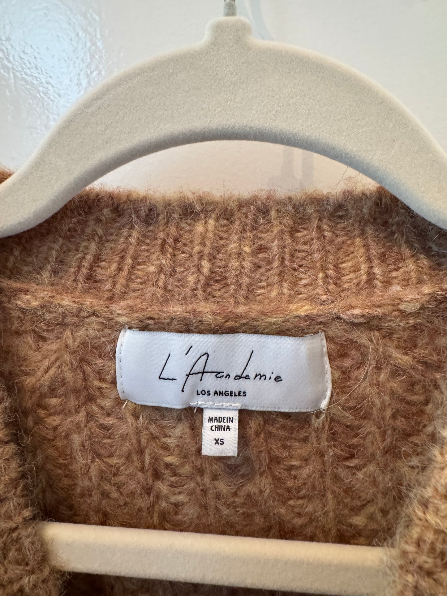 Revolve L'Academie Sonoma Wool Sweater Women’s XS Toffee