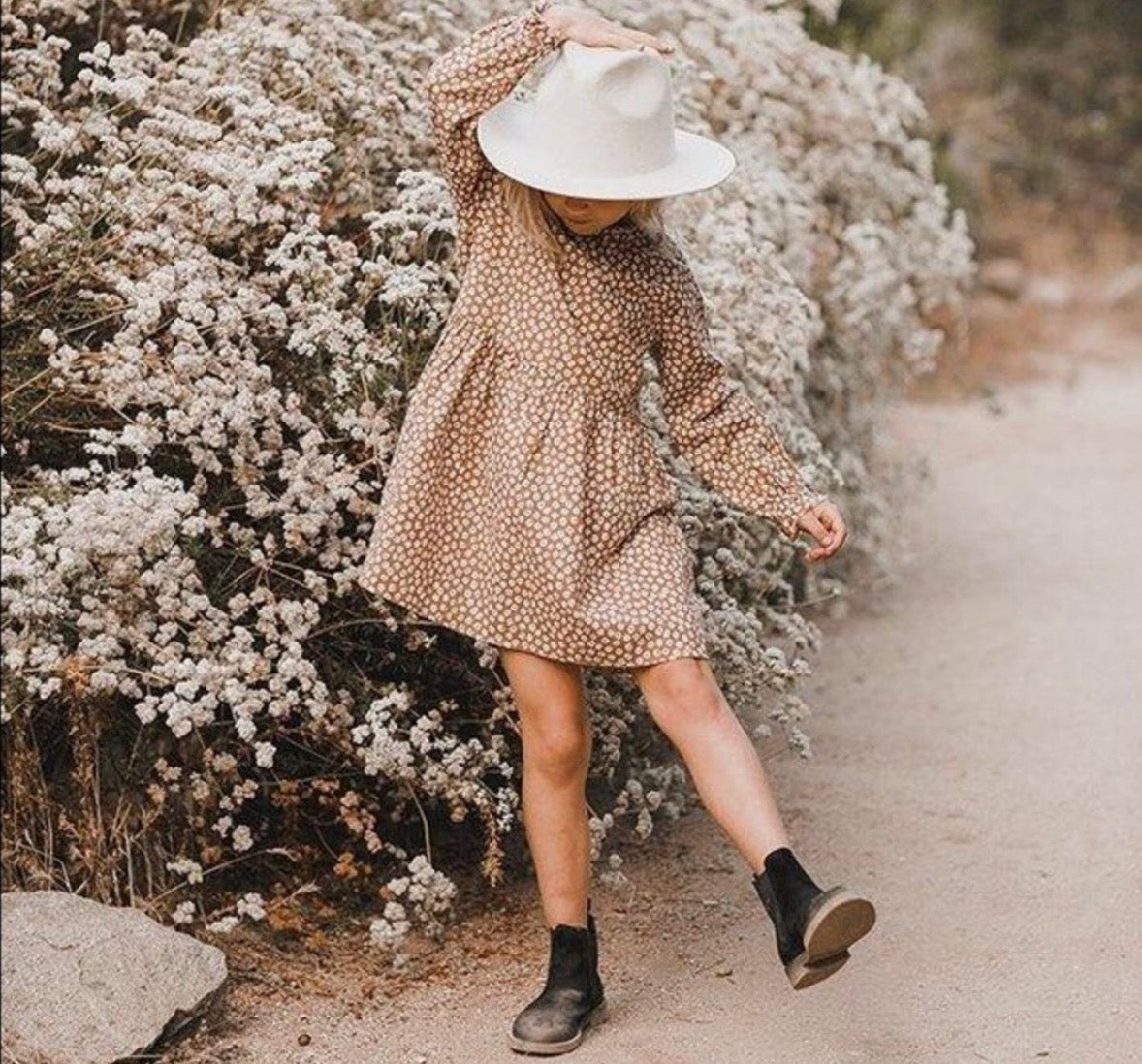 Rylee + Cru Janie Dress Toddler Size 4-5 Years Brown
