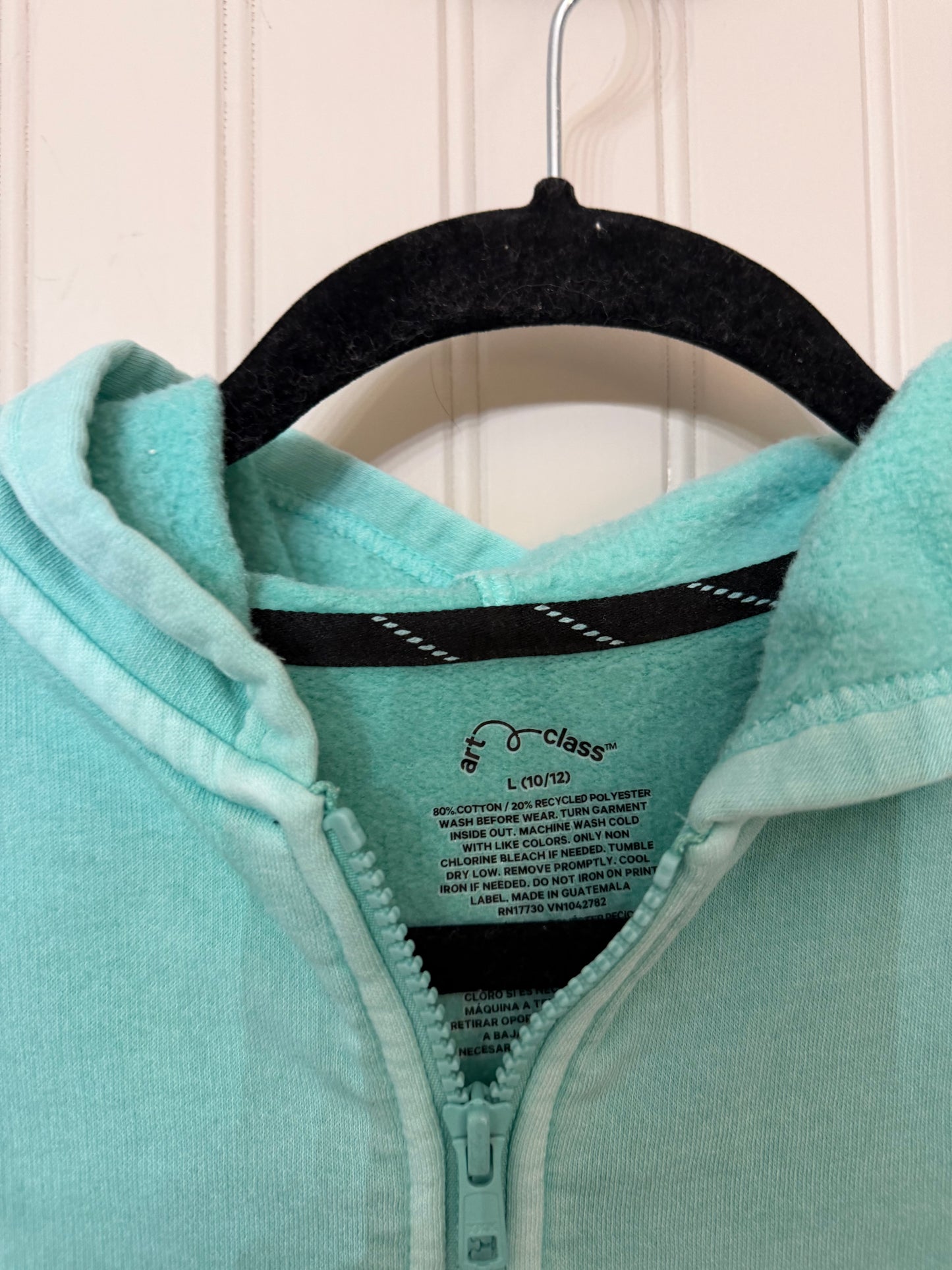 Full Zip Hooded Jacket Youth Size Large Mint