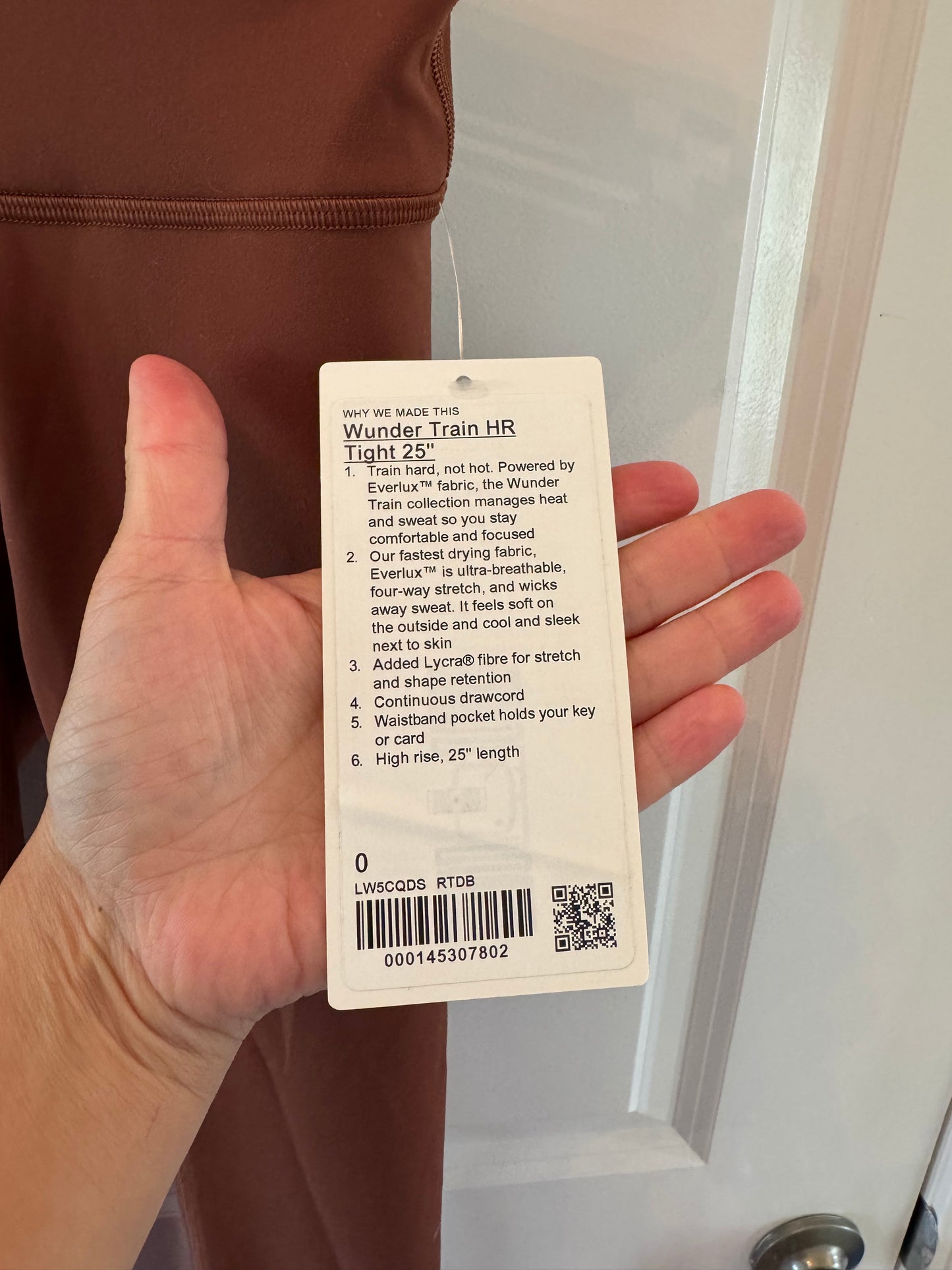 Lululemon Wunder Train HR
Tight 25in Women’s Size 0 Roasted Brown NWT