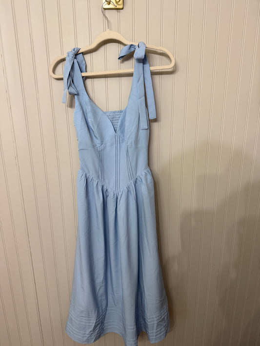 Corset Midi Dress Women’s XS Pastel Blue NWT