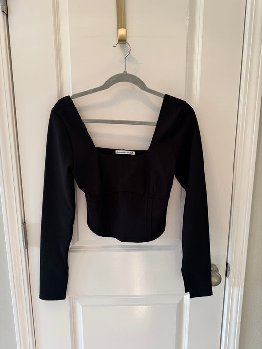 Abercrombie & Fitch Corset Top Women’s Medium Black NWT