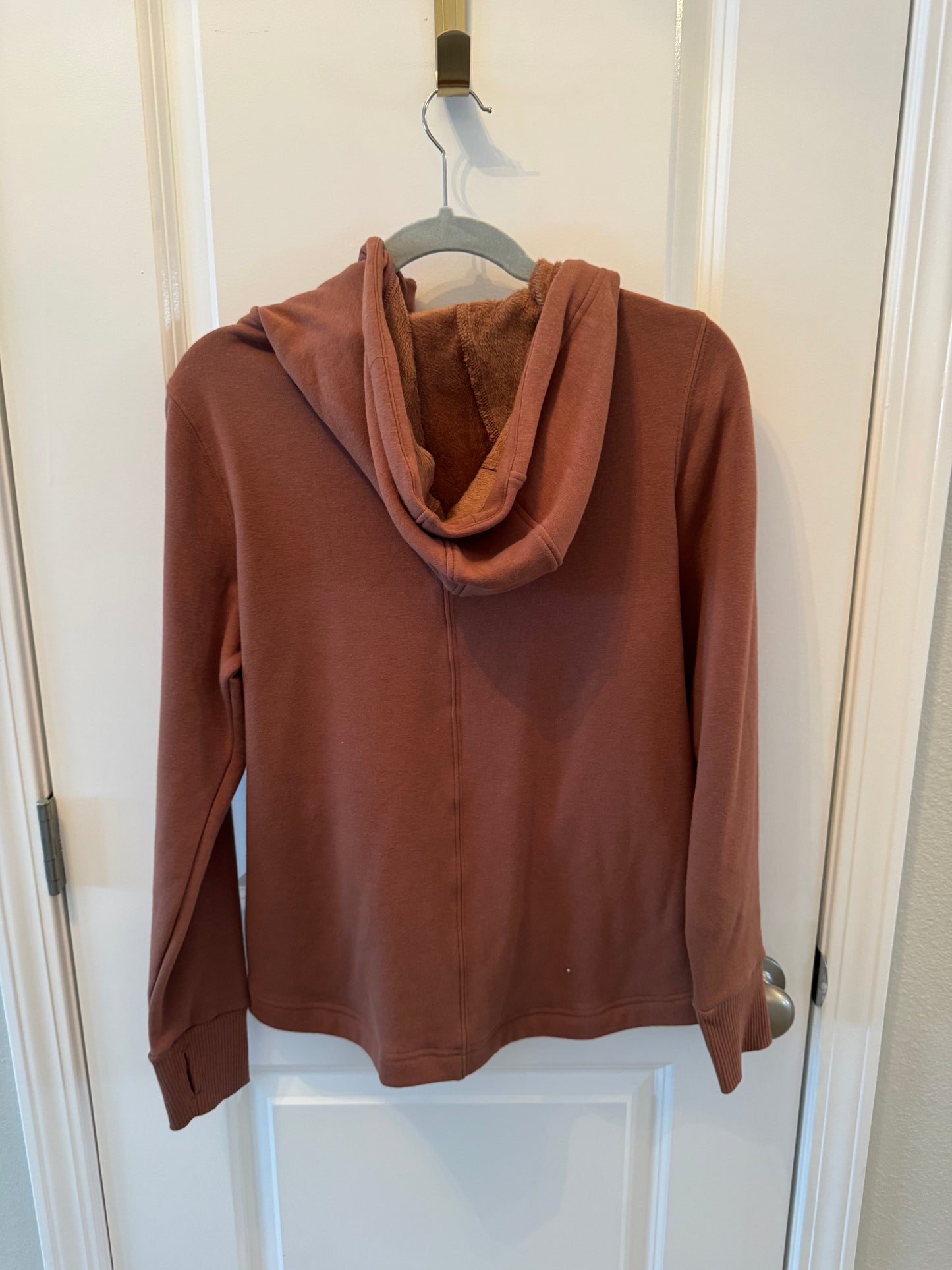 Avia Half Zip Hooded Pullover Women’s Size Small Brown