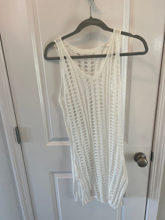 Mesh Swim Cover-Up Women’s Size Medium White