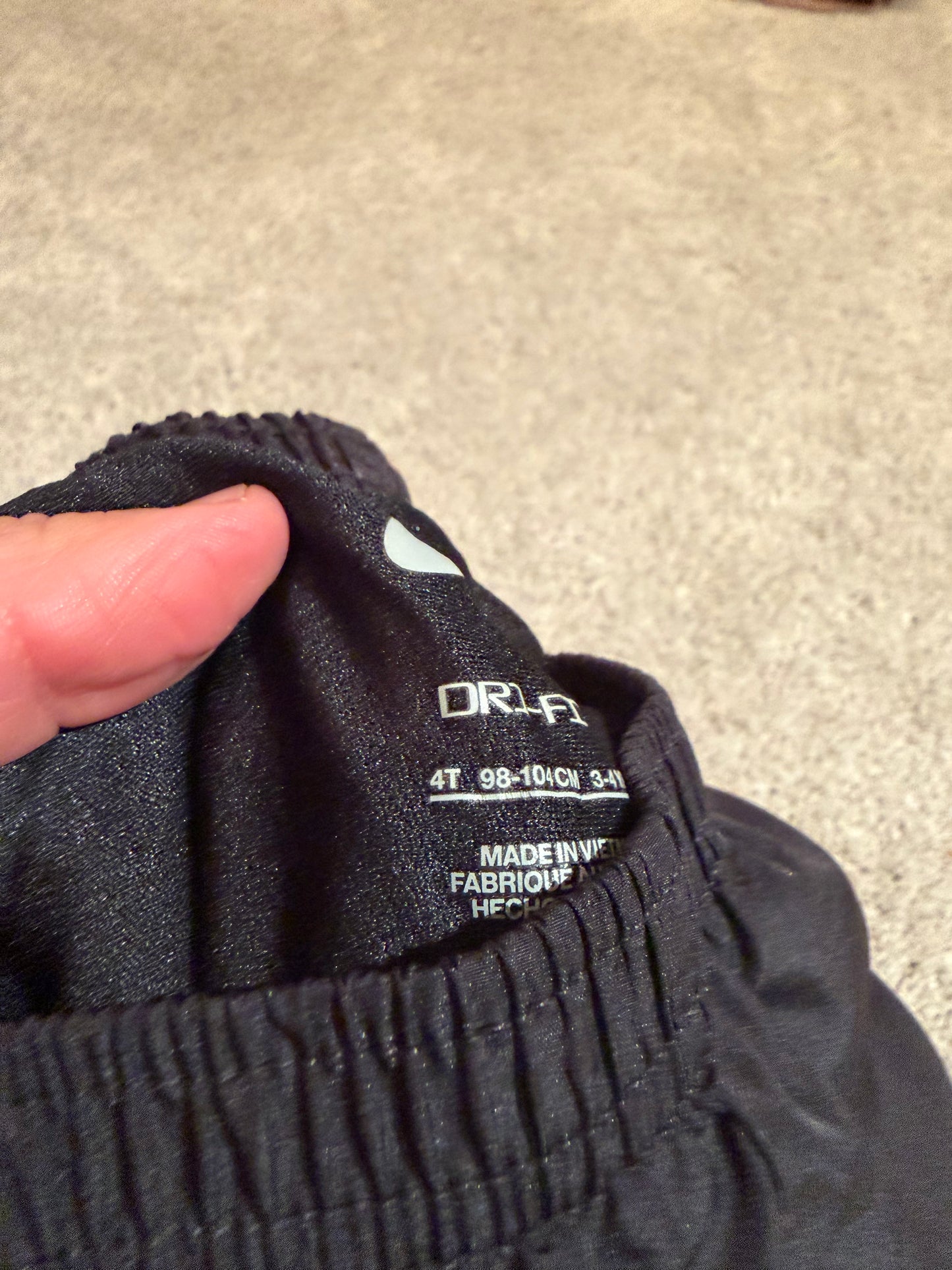 Nike Active Shorts Toddler Size 4T Black