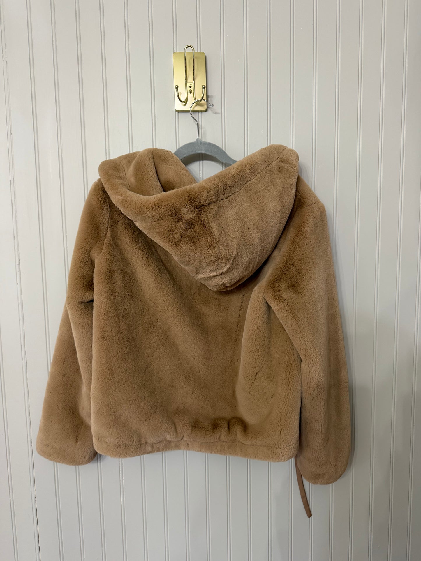 Bella Dahl Faux Fur Hooded Jacket Women’s Small Honey