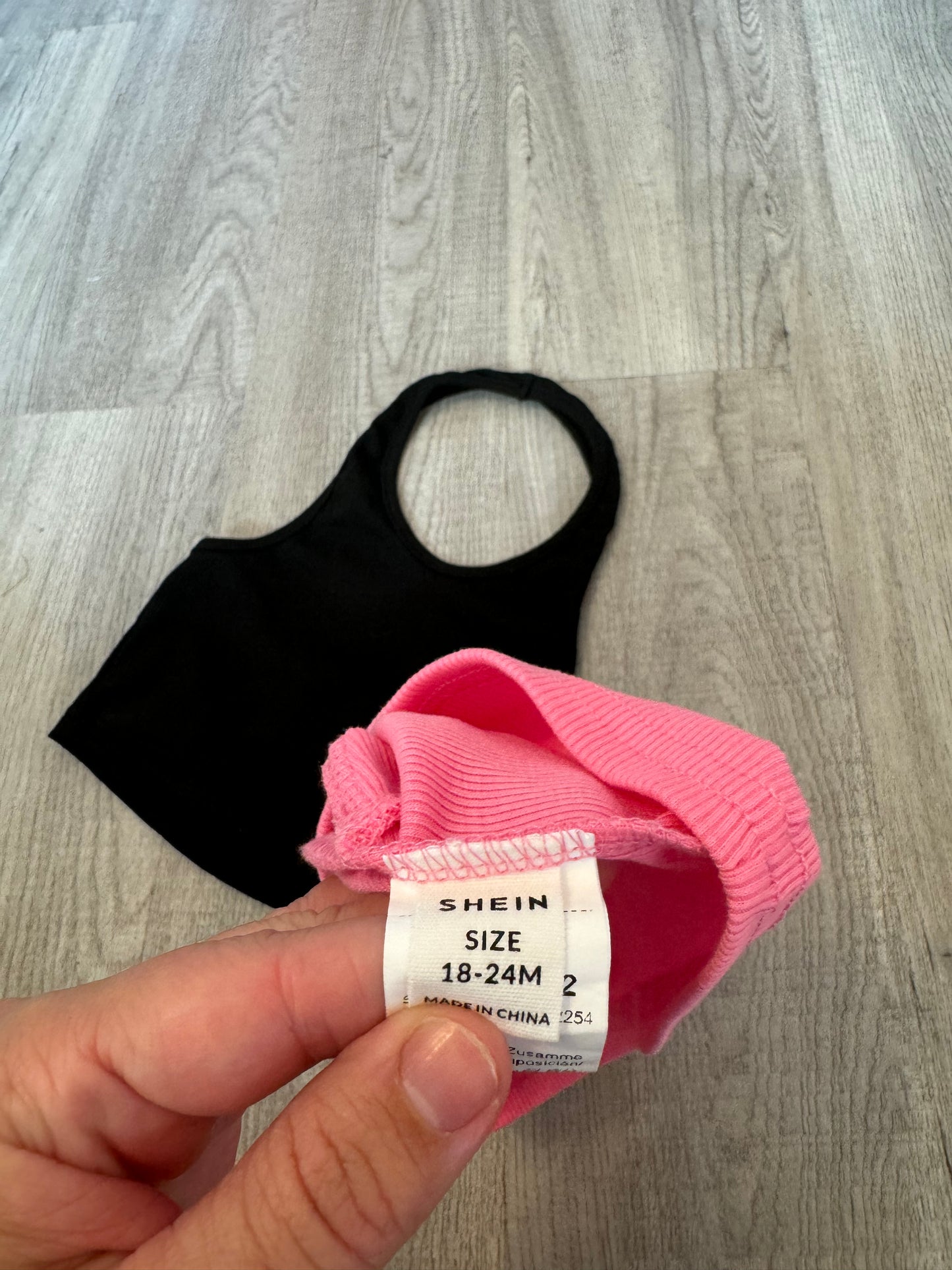 Tank Bundle Baby Girl Size 12-18M Black Pink