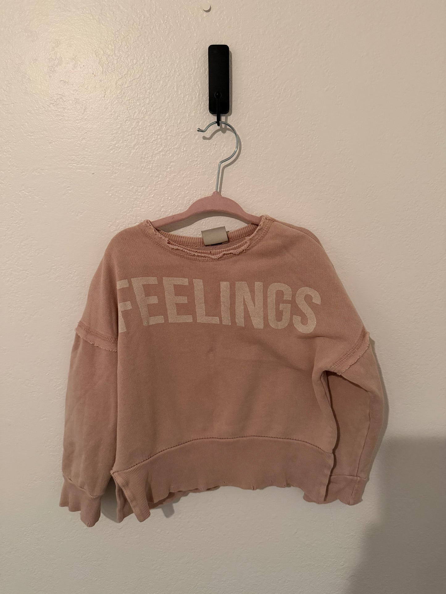 Zara Feelings Sweatshirt Toddler Size 4-5 Years Brown