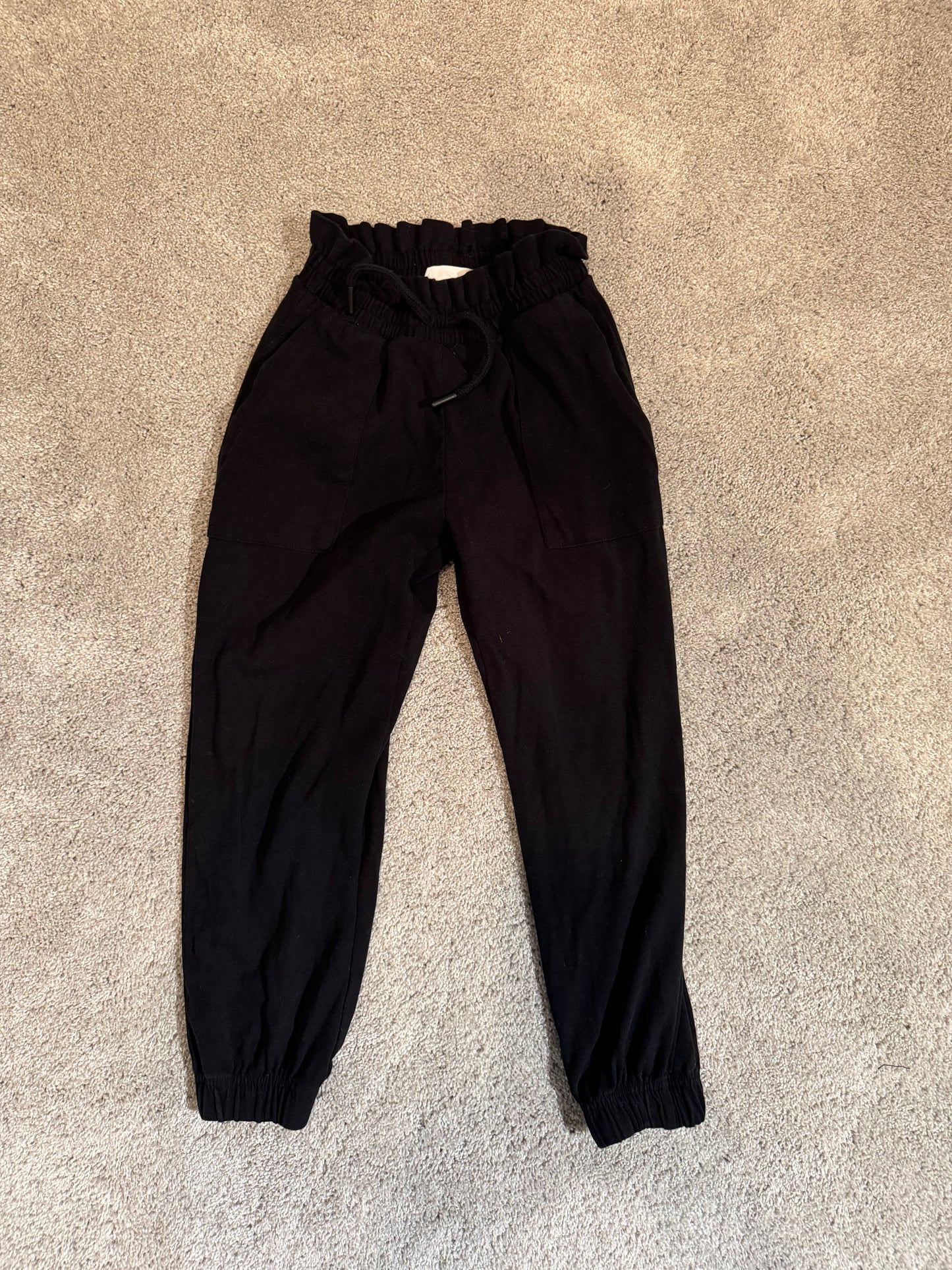 Zara Drawstring Pants Girl’s Size 8 Black