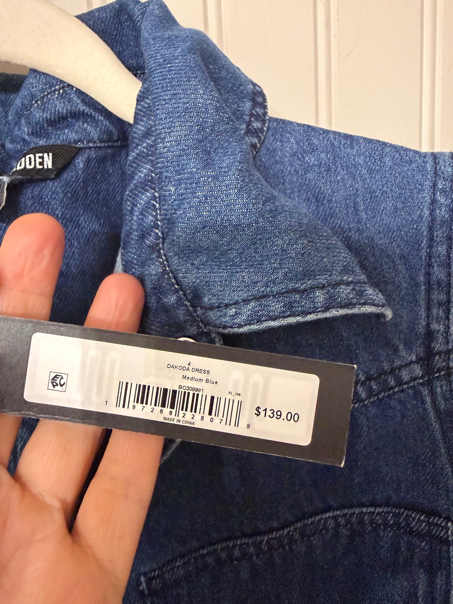 Steve Madden Dakoda Denim Dress Women’s Size 4 NWT
