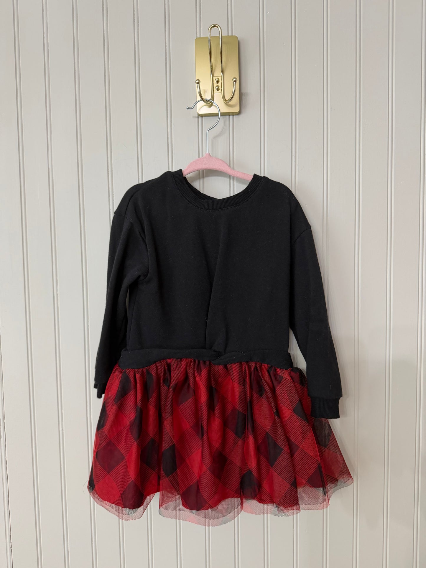 Wonder Nation Plaid Dress w Tutu Toddler Size 3T