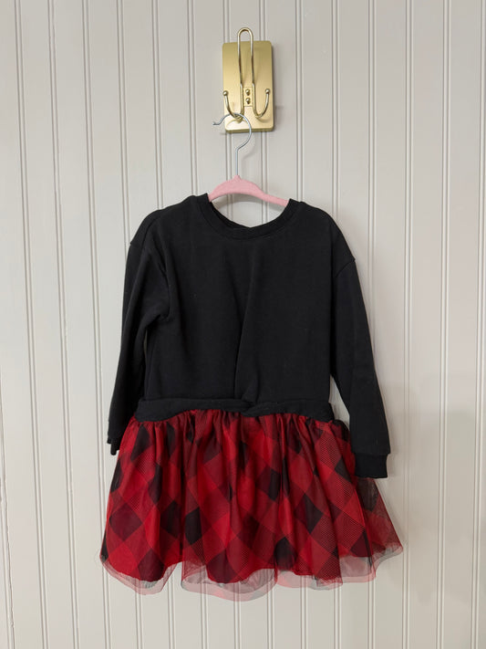 Wonder Nation Plaid Dress w Tutu Toddler Size 3T