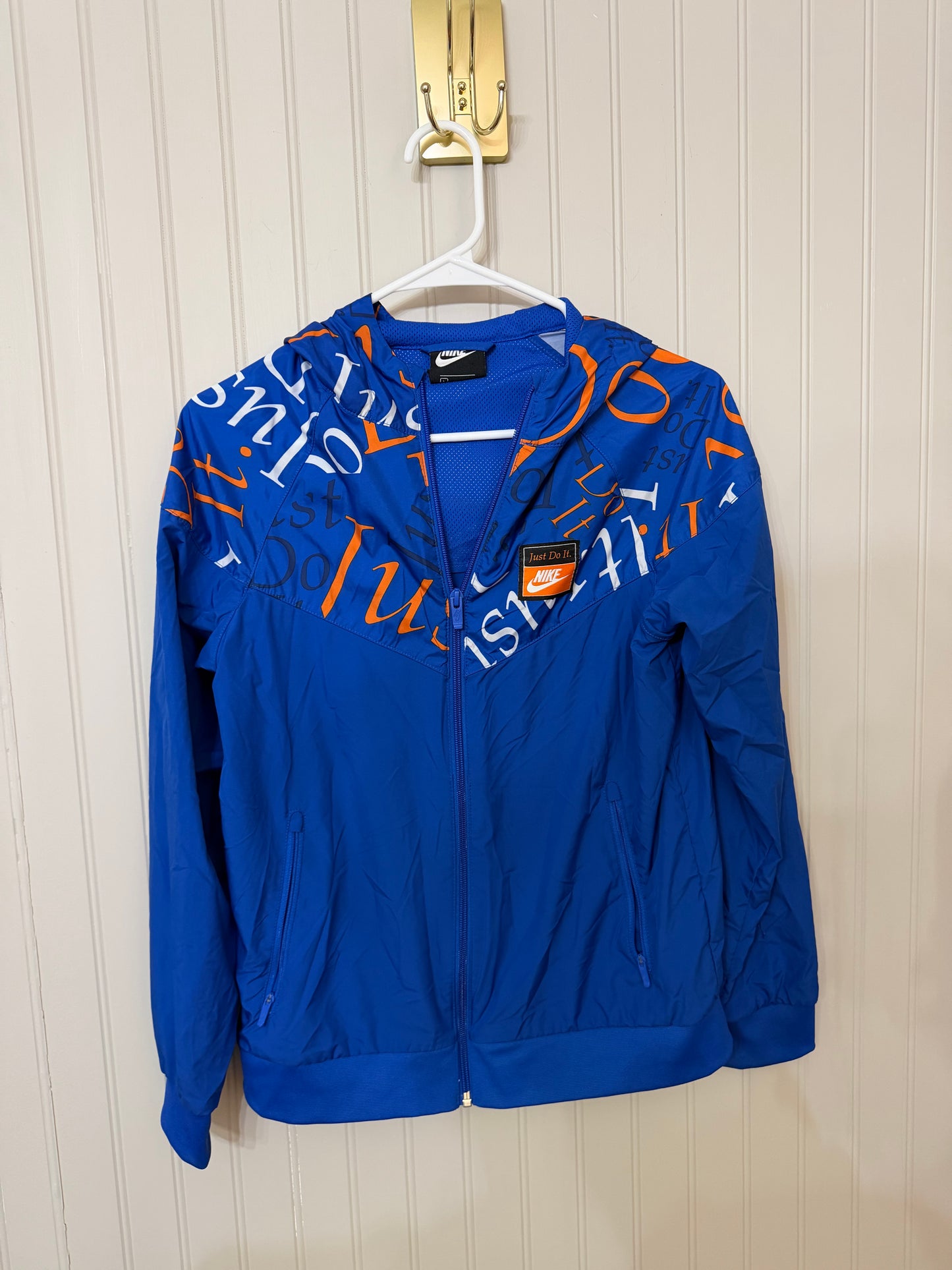 Nike Windrunner Hooded Jacket Youth Size Large Blue