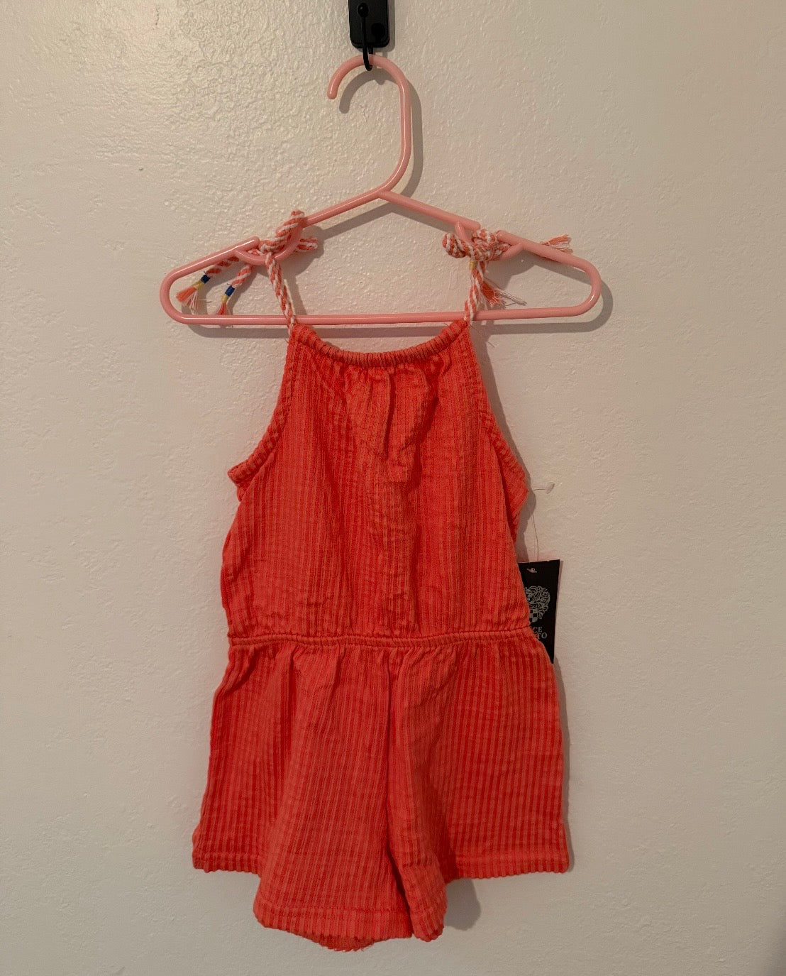 Vince Camuto Terry Romper Toddler Size 4T Coral NWT