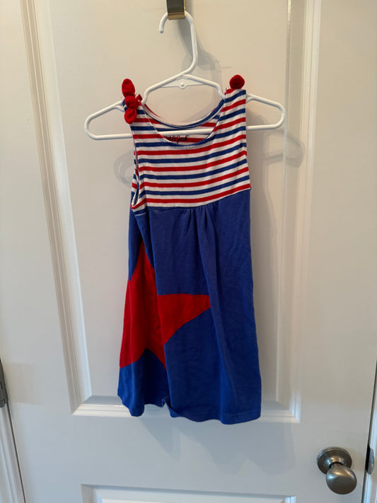 Cat & Jack Americana Star Dress Toddler Girl Size 3T Red White Blue